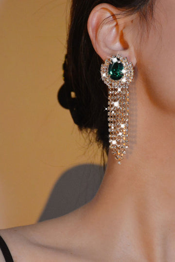 Sparkly Rhinestones Vann Drop Dusk øredobber